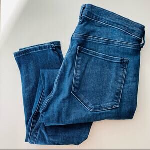 GAP Medium Dark Blue Wash Mid High Rise Skinny Denim Jeggings Legging Jeans 28 6